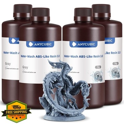ANYCUBIC Water Washable ABS-Like Resin 3.0 Grey 4kg