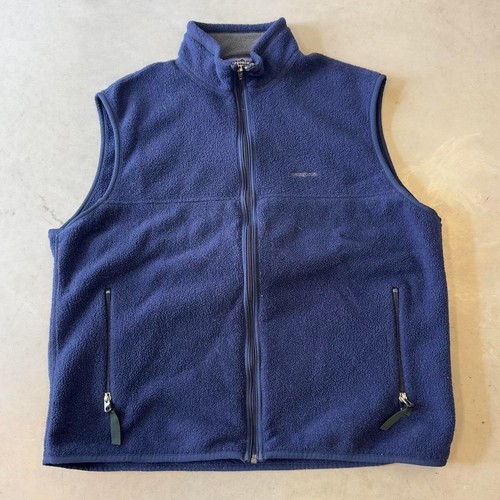 Patagonia, Vintage 90s Patagonia Made In USA Sweater Vest Men's XL Navy Blue Fleece