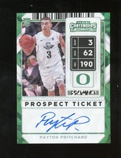 2020 Panini Contenders Draft Picks Prospect Ticket AUTO #3 Payton Pritchard /23