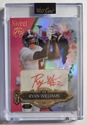 2026 WILD CARD ROOKIE TRUE 1/1 AUTO RYAN WILLIAMS ALABAMA CRIMSON TIDE PINK AP  