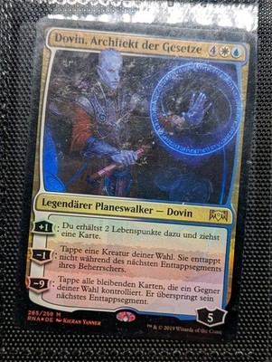MTG Magic The Gathering Ravnica Allegiance Dovin, Architect of Law Foil ex con