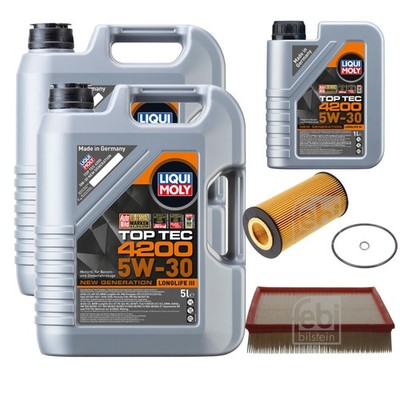FEBI Inspektionspaket 11L Liqui Moly Top Tec 4200 5W-30 für Audi Allroad 4BH