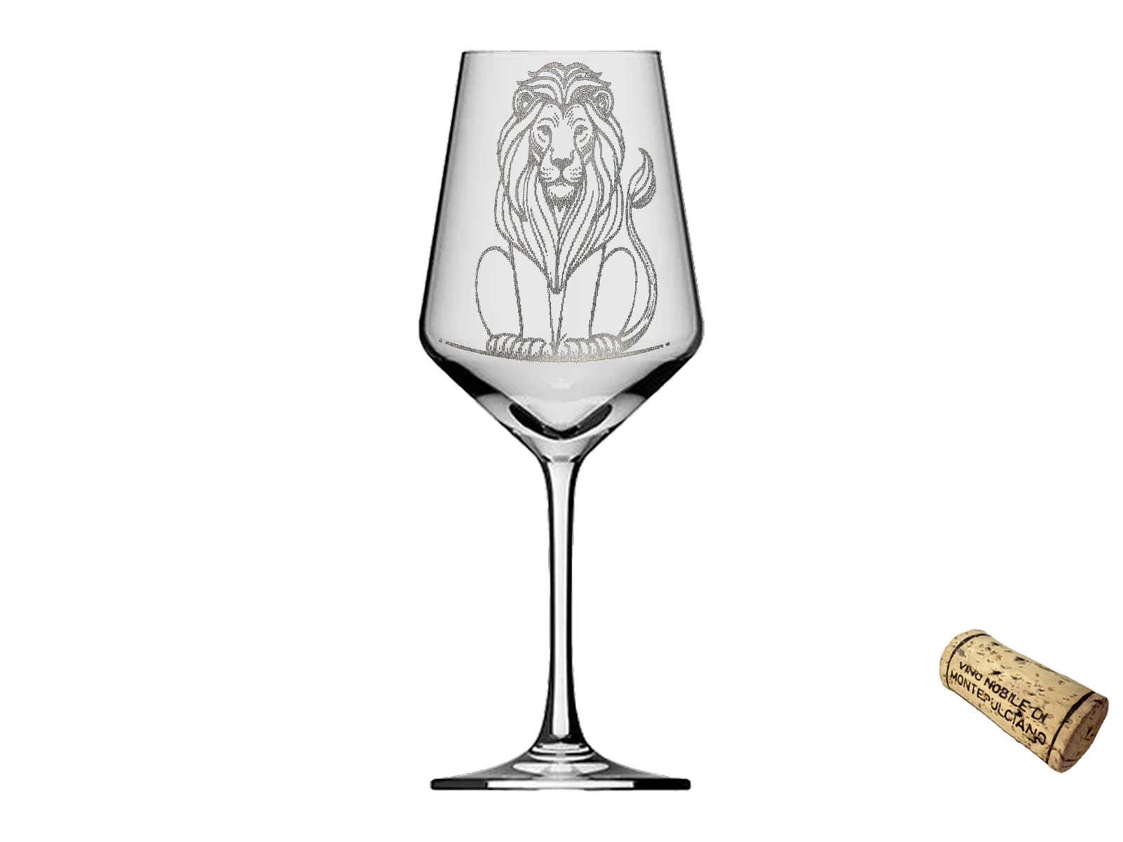 Weinglas Löwe - anmutiges Tier 350ml Füllmenge spülmaschinenfest