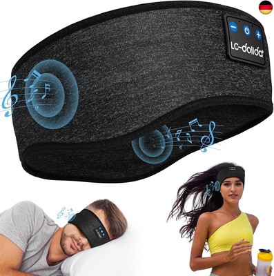 LC-dolida Schlafkopfhörer Bluetooth 5.4, Schlaf Stirnband Kopfhörer Headband S