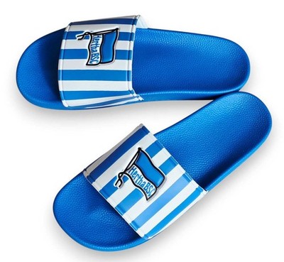 Hertha BSC Berlin Badeschuhe - Logo - blau-weiß gestreift Gr. 38/39 bis 46/47