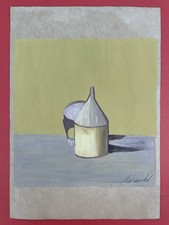 Giorgio Morandi Drawing on paper signed and stamped Vintage