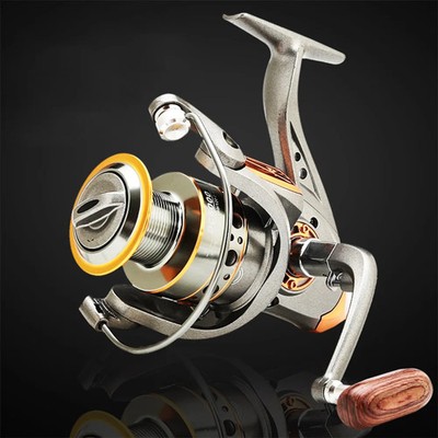 Spinning Fishing Reel 5.2:1 Gear Ratio CNC Metal Spool for Freshwater Saltwater.