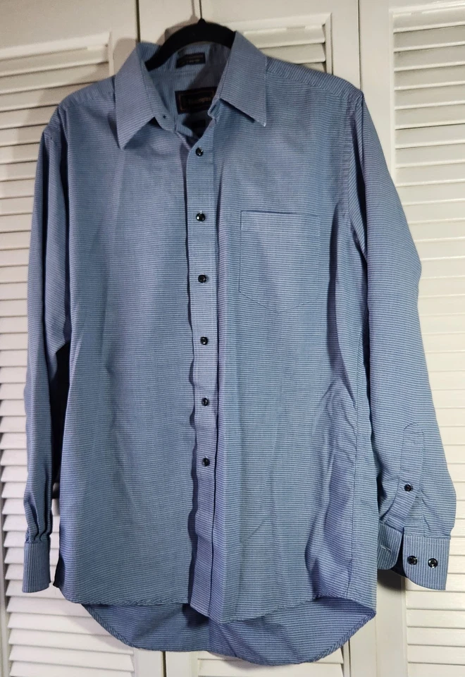 Vintage Barrington Blue Check Plaid Button Up Large - Image 1 of 4