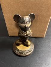 Vintage! Disneyland Bronze Mickey Mouse Statu...