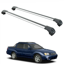 For Subaru Baja 2002-2006 Roof Rack Cross Bars Raised Rail Silver For Subaru Baja 2002-2006 Roof Rack Cross Bars Raised Rail Silver