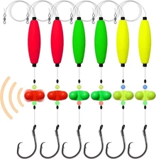 Dovesun Catfish Rigs Santee Rig Float 23", Cigar Float-6/0Hook * 6PCS 