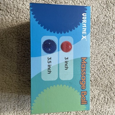 VORTHNEX Spiky Trigger Point Massage Ball Set 3in & 3.5in Red/Blue