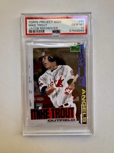 2020 Topps Project MIKE TROUT Jacob Rochester #85 PSA 10 GEM MINT