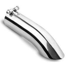 Stainless Steel Exhaust Tip Turn Down 2.25 Inlet 2.25 Outlet 9 Long Polished