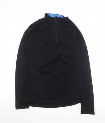 Schwarzer Pullover Sweatshirt Damen UK Größe S Asics