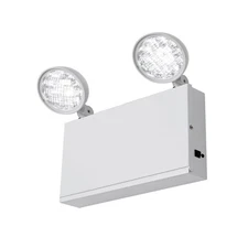TANLUX NYC Approved Emergency Light 2-Head Battery Backup White Steel AC 120/...