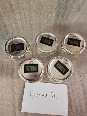 Jars with Humidity Meter Thermometer