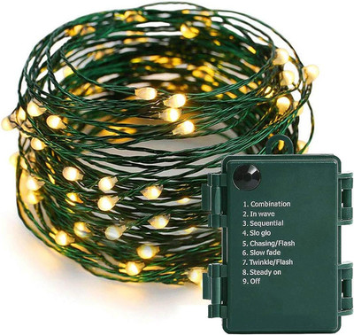 Battery Operated Starry Lights - 18FT 50 Micro Leds, Warm White, Waterproof, Chr