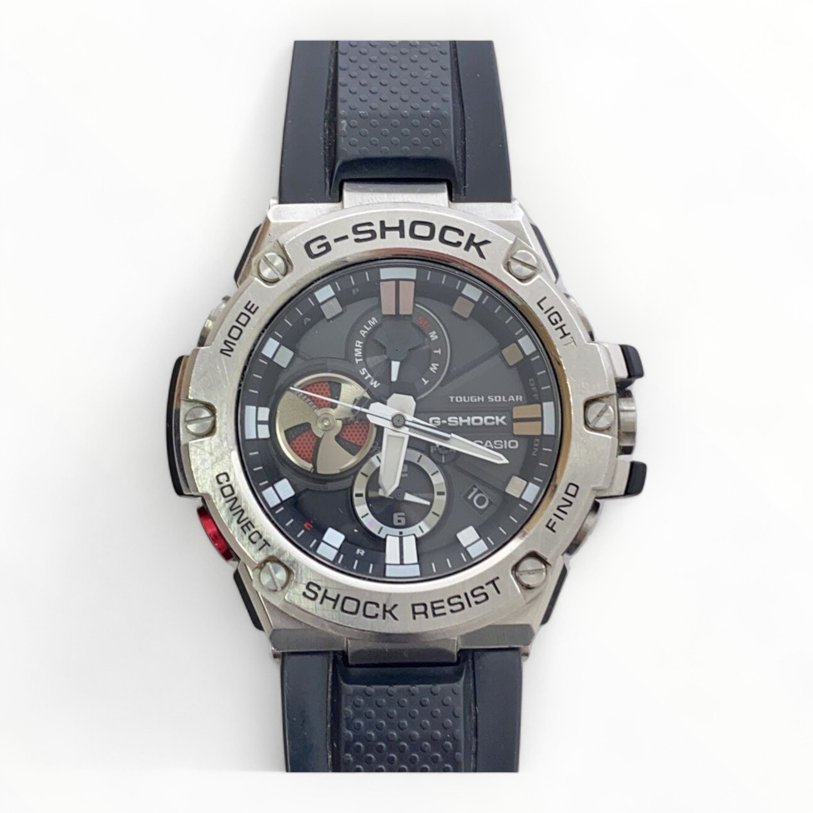 CASIO Solar Watch Black Authentic Men H:1.69” W:1.97” 8777