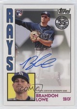 2019 Topps 1984 Topps Baseball Auto Brandon Lowe #84A-BL Auto u6m