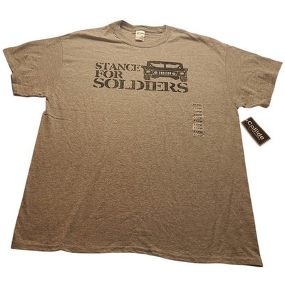 Gildan Stance For Soldiers Graphic T-Shirt Gray Men's XL Short sleeve New NWT