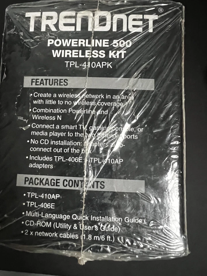 Trendnet 500Mbps Compact Powerline 500 Wireless AV Adapter Kit TPL-410APK NEW - Image 2 of 4
