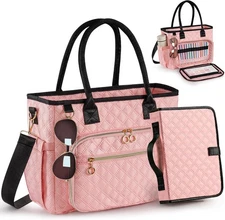 Derxizi Large Bible Bag with Bible Cover, Quilted Bible Church Tote bag with ...