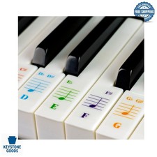 Multi-Color Piano Keyboard Stickers for 88 Key Learning  Beginners