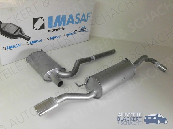 Imasaf Auspuffset Mitteltopf+Endtopf für Audi A4+Avant 1.8 20V 85KW 1995-2001-image