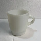 Vintage Fire-King Anchor Hocking White Milk Glass Restaurant Ware Coffee Mug
