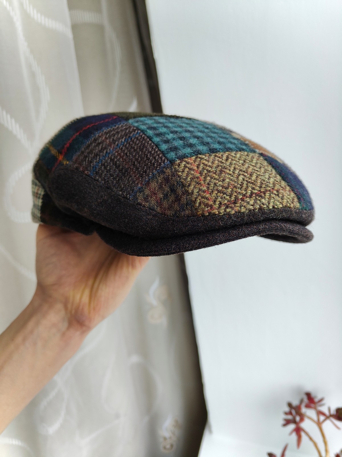 Framar Italy Patchwork Wool Blend Flat Cap Ivy Ha… - image 13