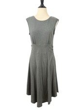 prAna Jola Jersey Knit DRESS Small Gray Tank Organic Cotton Empire Athleisure