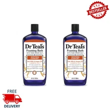 2pk Dr Teal's Soothe & Comfort Foaming Bath with Oat Milk & Argan Oil, 34 fl oz