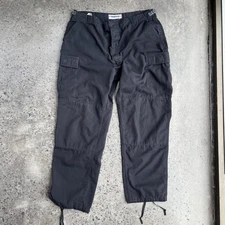 Propper Cargo Pants Mens Large Black BDU Tactical Ripstop Military Drawstring