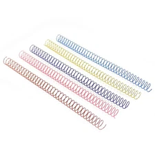 15.9mm Spiral Wire Coil Binding 3:1 Pitch, 5/8" Metal Coils, 140 Sheets, 100 Pac