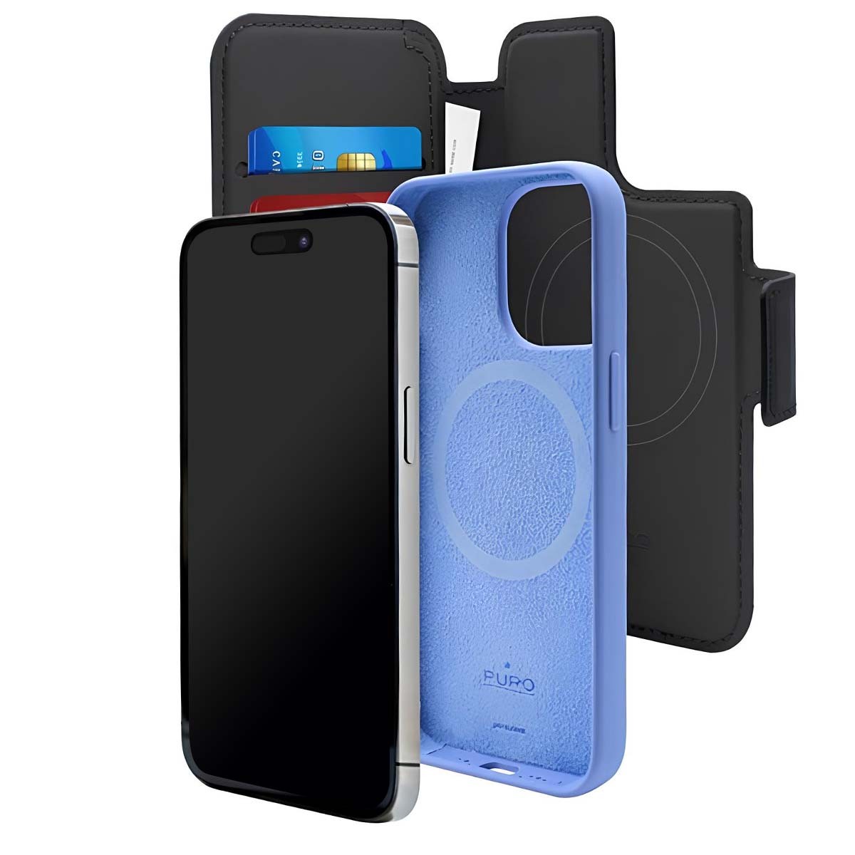 Coque iPhone 14 Pro PURO Folio Anti-Rayures avec Emplacement Carte - 4