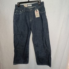 Levi Strauss 550 Boys 8 Husky 28X23 Relaxed Fit Denim Dark Wash Blue Jeans GW