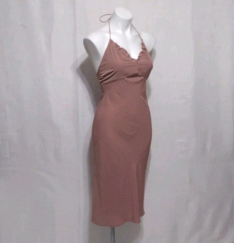 Abercrombie & Fitch NWT Elegant Halter Backless Sheath Cocktail Slip Dress XSP - Picture 5 of 16