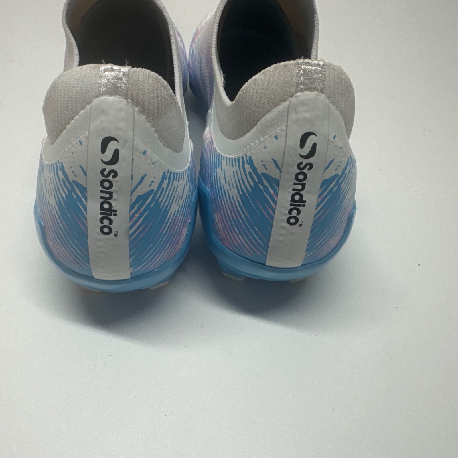 Sondico Blaze Football Boots UK 6 EU 39 FG White Blue Sock Fit image 5