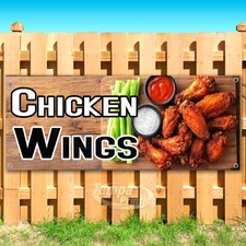CHICKEN WINGS Advertising Food Snack Vinyl Banner Flag Sign USA SB00000