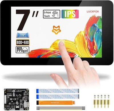 LUCKFOX für Raspberry Pi Bildschirm 7 Zoll DSI Touchscreen für Raspberry Pi 5 Suppo