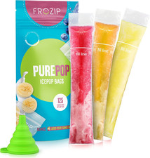 125 Disposable Ice Popsicle Mold Bags BPA Free Freezer Tubes with Zip Seals  f