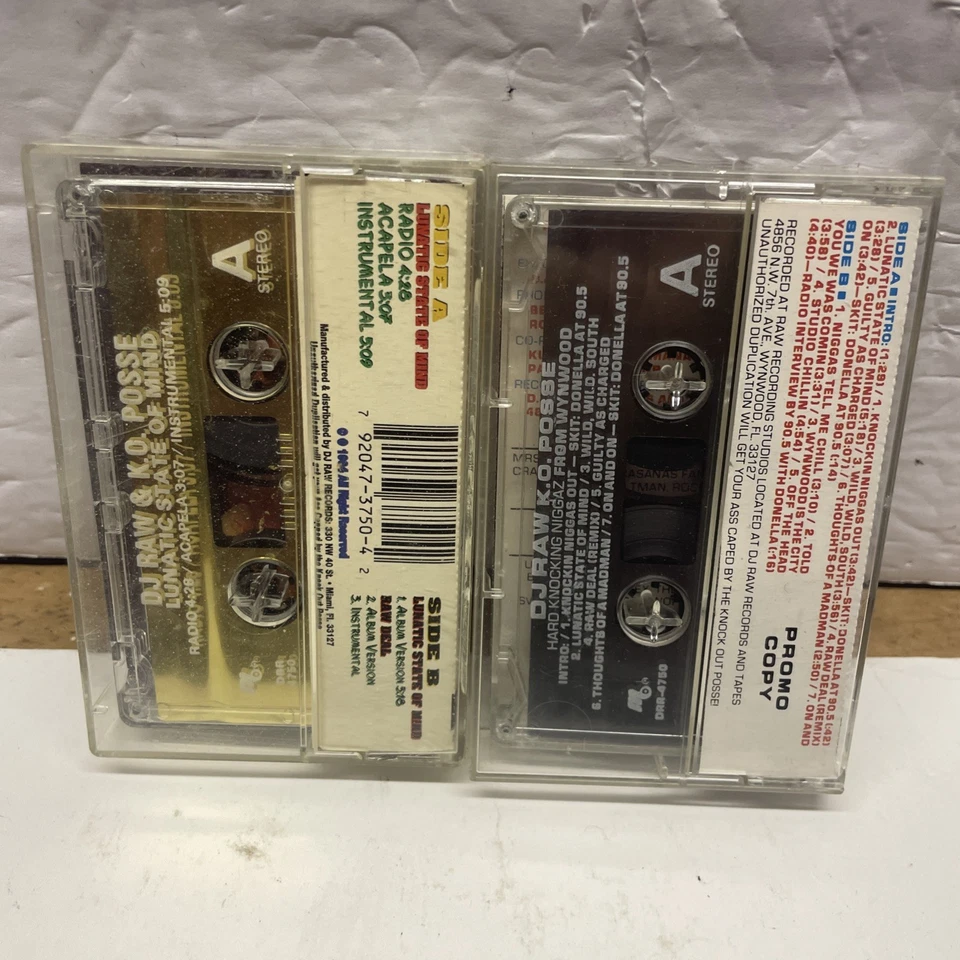 DJ Raw/K.O. Posse Hard Knocking from Wynwood And Lunatic State Of Mind Tape Lot2 - Image 2 of 4