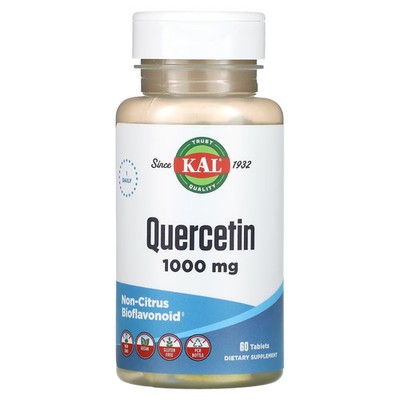 2 X KAL, Quercetin, 1,000 mg, 60 Tablets