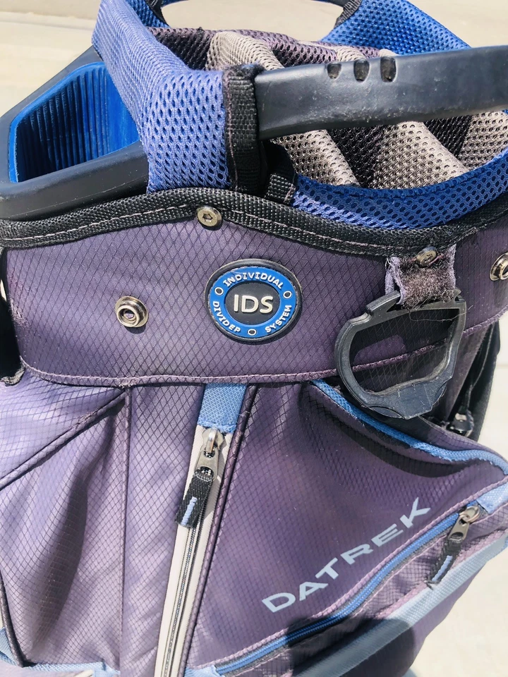 Datrek DG Lite II 14-Way Divider Golf Cart Bag Shoulder Strap Blue & Black - Image 4 of 4