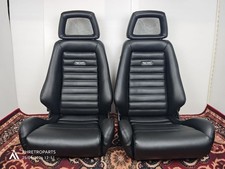 Tariff Included For U.s . Recaro Lx B Fishnet Headrest Black Leather Seats