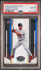 2004 Leaf Cerified Materials Albert Pujols Mirror White 100 Psa 8 Nm-mint 