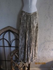 Zara nwt sz S snake print sheer viscose lounge pant beach cover wide slit legs