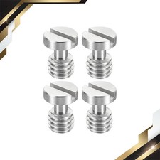 4Pcs 3/8"-16 Thread 16mm L Camera Quick Release Screw Tripod Steel Silver