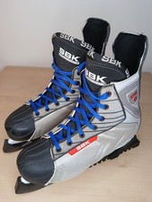 SBK DK5 Ice Hockey Skates Size 46 UK 11 Silver Black Blue Sherbrooke Hockey Co